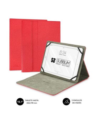 Funda Subblim Clever Stand para Tablets de 10.1'/ Roja - Imagen 1