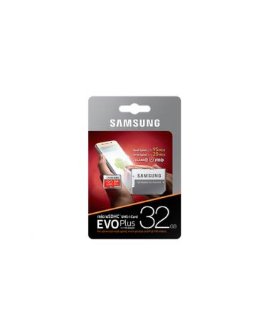 Tarjeta de Memoria Samsung EVO Plus 32GB microSD HC con Adaptador/ Clase 10/ 100MBs - Imagen 1