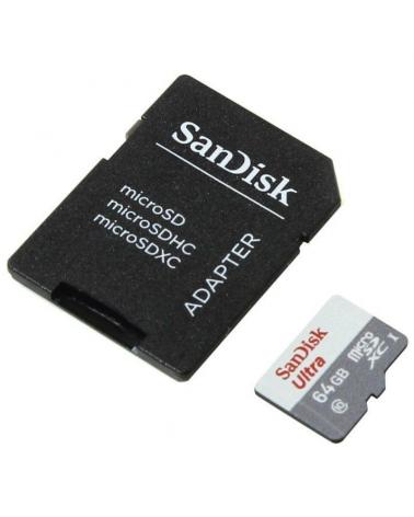 Tarjeta de Memoria SanDisk Ultra 64GB microSD XC con Adaptador/ Clase 10/ 100MB/s - Imagen 1