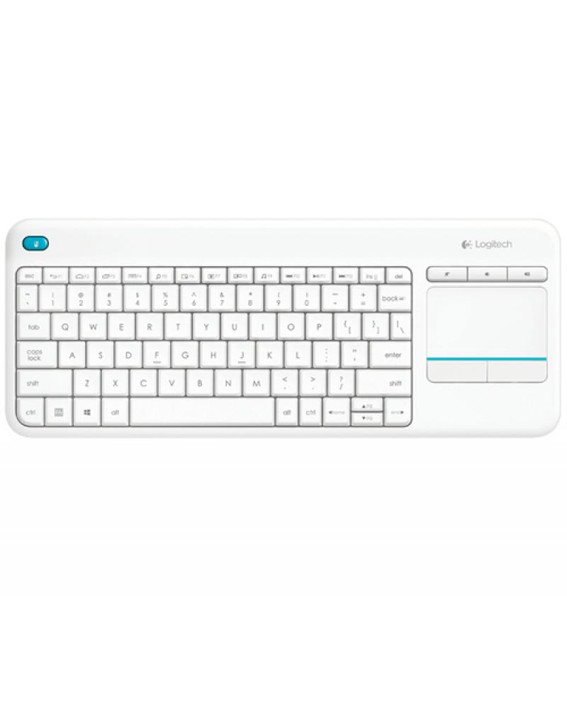 Teclado para Smart TV Logitech Wireless Touch K400 Plus/ Blanco - Imagen 1
