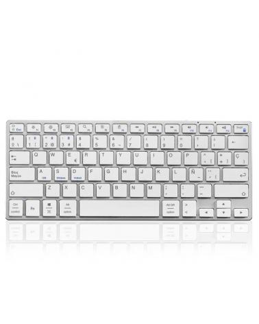 Teclado Compacto Inalámbrico por Bluetooth Subblim Advance Compact/ Plata - Imagen 1