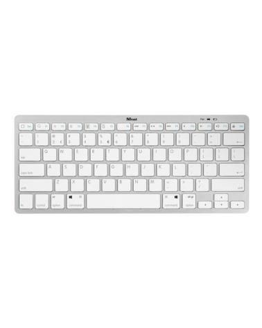 Teclado Compacto Inalámbrico por Bluetooth Trust Nado/ Blanco - Imagen 1