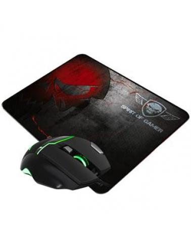 PRO GAMING PACK SPIRIT OF GAMER RATON + ALFOMBRILLA - Imagen 1