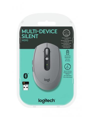Ratón Inalámbrico por Bluetooth/ 2,4GHz Logitech Silent M590/ Hasta 1000 DPI/ Gris - Imagen 6