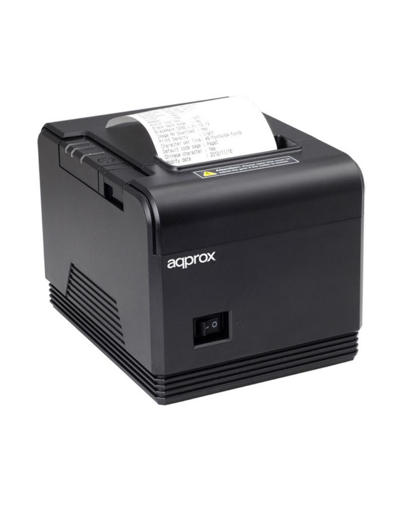 Impresora de Tickets Approx appPOS80AM3/ Térmica/ Ancho papel 80mm/ USB-RS232-Ethernet/ Negra - Imagen 1