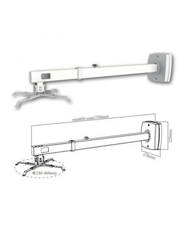 Soporte de Pared para Proyector Approx appSV03P/ Extensible/ hasta 10kg - Imagen 1