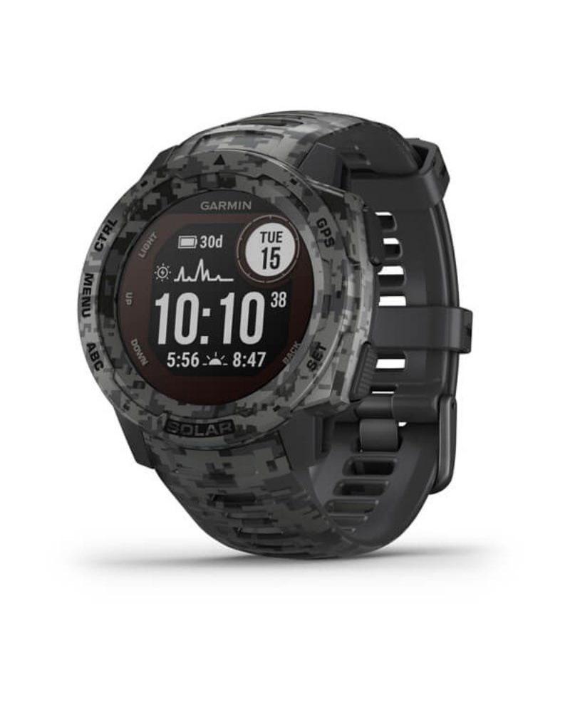 Smartwatch Garmin Instinct Solar/ Notificaciones/ Frecuencia Cardíaca/ GPS/ Camo Grafito - Imagen 1