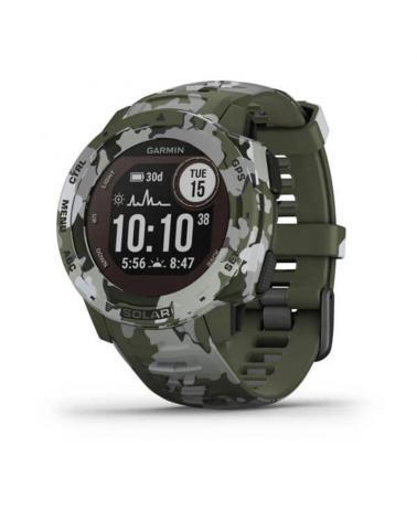 Smartwatch Garmin Instinct Solar/ Notificaciones/ Frecuencia Cardíaca/ GPS/ Camo Militar - Imagen 1