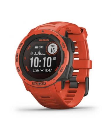 Smartwatch Garmin Instinct Solar/ Notificaciones/ Frecuencia Cardíaca/ GPS/ Rojo - Imagen 1
