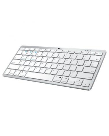 Teclado Compacto Inalámbrico por Bluetooth Trust Nado BT/ Blanco - Imagen 1