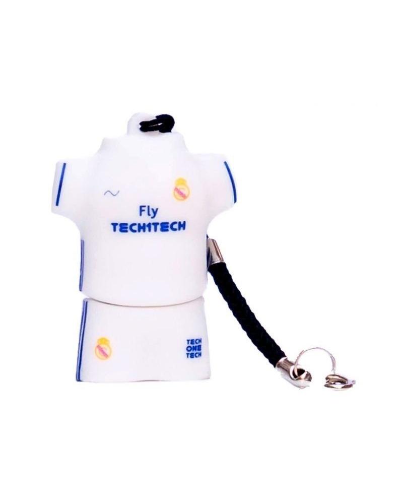 Pendrive 32GB Tech One Tech Equipacion Fútbol Blanco Merengue USB 2.0 - Imagen 1