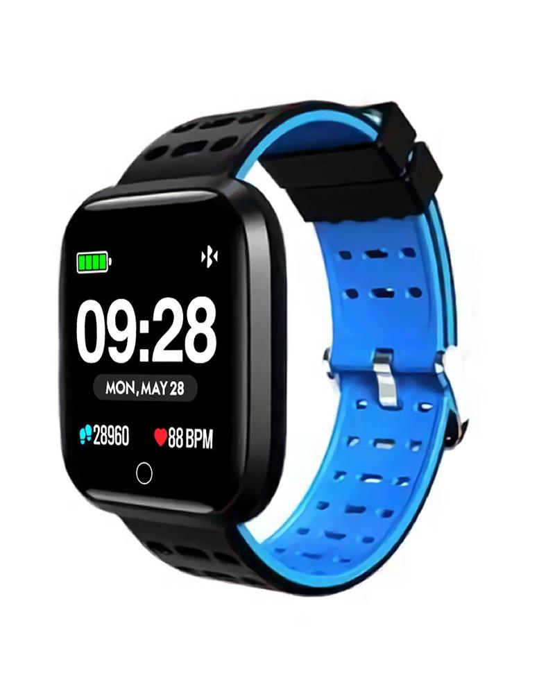 RELOJ INTELIGENTE INNJOO SPORTWATCH AZUL - PANTALLA 3.3CM - CUANTIFICADOR SALUD - NOTIFICACIONES - BAT 180MAH - COMPATIBLE ANDRO