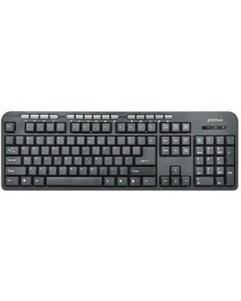 TECLADO MULTIMEDIA USB PRIMUX KM1 NEGRO - Imagen 1