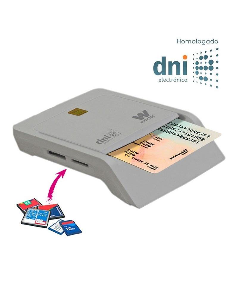 Lector de DNI y Tarjetas Woxter PE26-147/ Blanco/ USB 2.0 - Imagen 1
