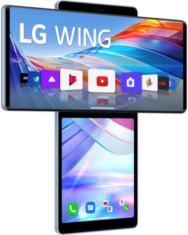 Smartphone LG Wing 8GB/ 128GB/ 6.8'+3.9'/ 5G/ Azul - Imagen 3