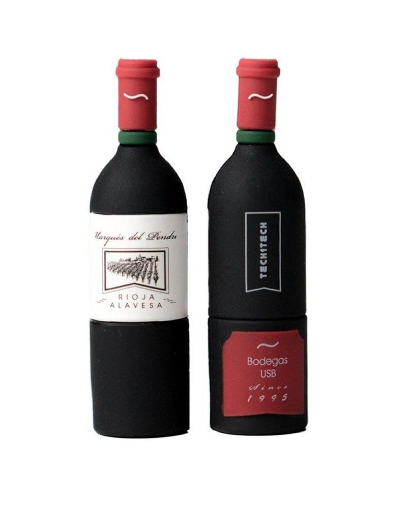 Pendrive 32GB Tech One Tech Botella Vino Marques del Pendrive USB 2.0 - Imagen 1