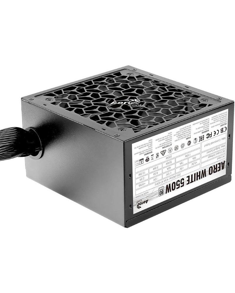 Fuente de Alimentación Gaming Aerocool Aero White/ 550W/ Ventilador 12cm/ 80 Plus - Imagen 1